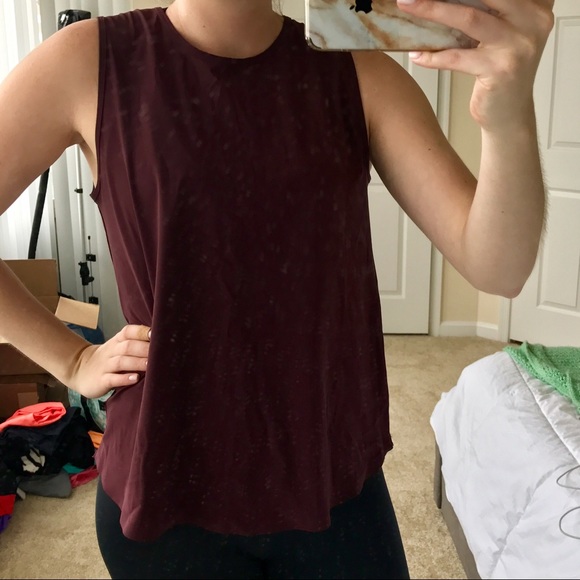 LULULEMON Low Key Tank in Burgundy - Picture 6 of 7
